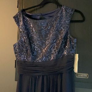 Beautiful navy long dress.  New with tags.
